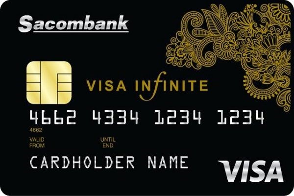 Thẻ VISA Infinite của Sacombank