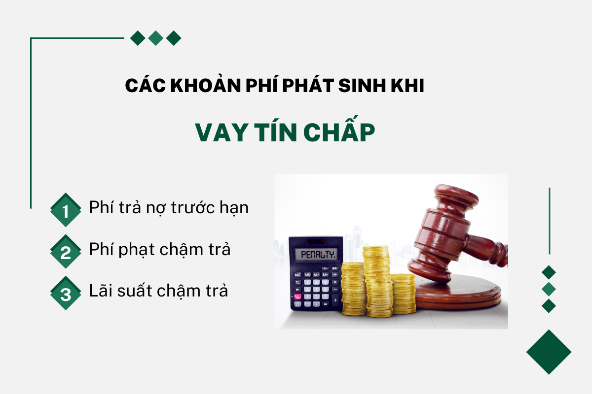 Khi vay tín chấp có những khoản phí phát sinh nào?