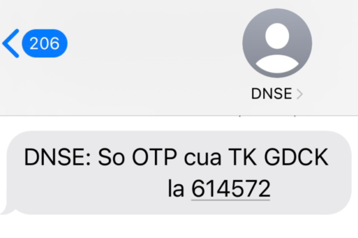 Xác thực OTP qua SMS khi giao dịch chứng khoán trên Entrade X