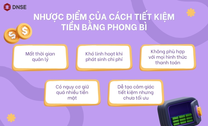 Một số nhược điểm của phương pháp tiết kiệm bằng phong bì