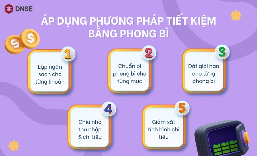 5 bước để bắt đầu tiết kiệm bằng phong bì