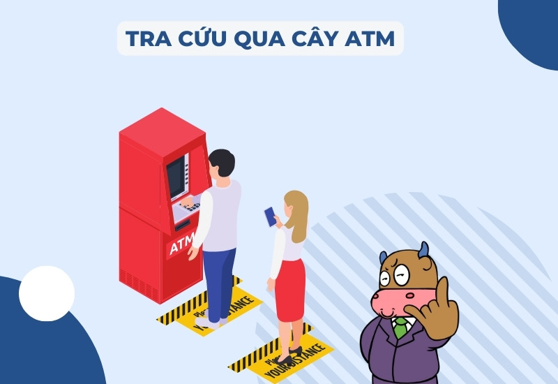 Bốn bước khi tra cứu mã CIF qua cây ATM