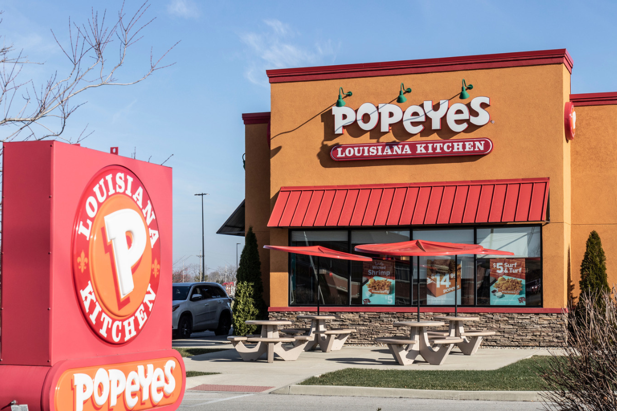 Năm 2008, cửa hàng thương hiệu thành Popeyes Louisiana Kitchen.