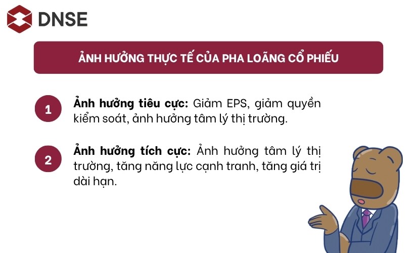Ảnh hưởng thực tế của pha loãng cổ phiếu