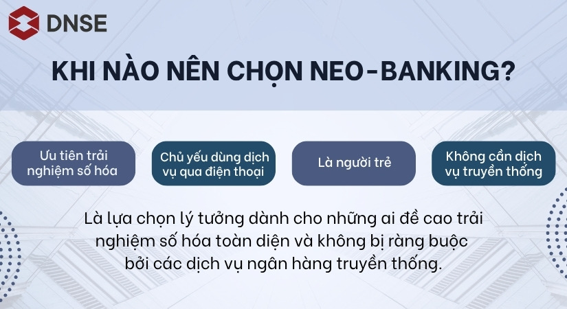 Khi nào nên chọn Neo-banking?