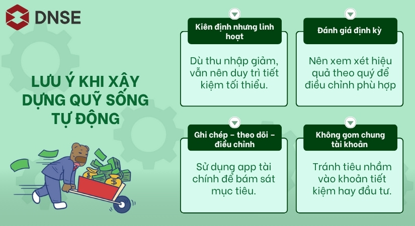 Những lưu ý khi xây dựng quỹ sống tự động
