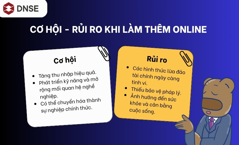 Cơ hội và rủi ro khi làm thêm online tại nhà