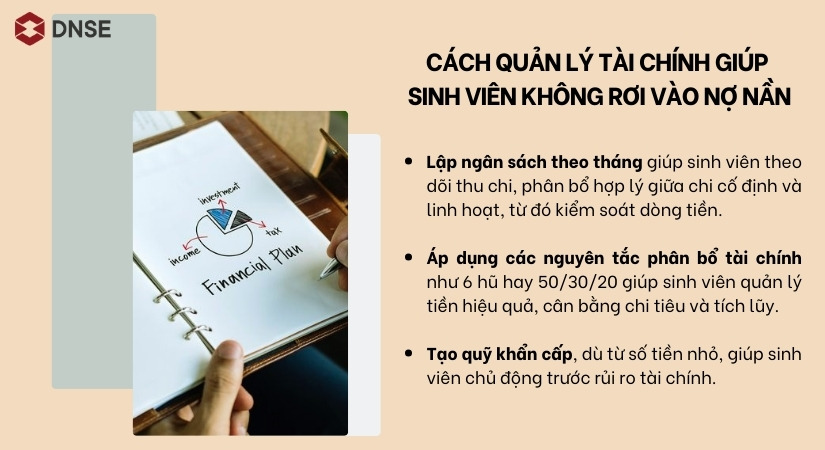 Sinh viên có thể tránh nợ nần bằng cách lập ngân sách, phân bổ chi tiêu hợp lý và duy trì quỹ khẩn cấp