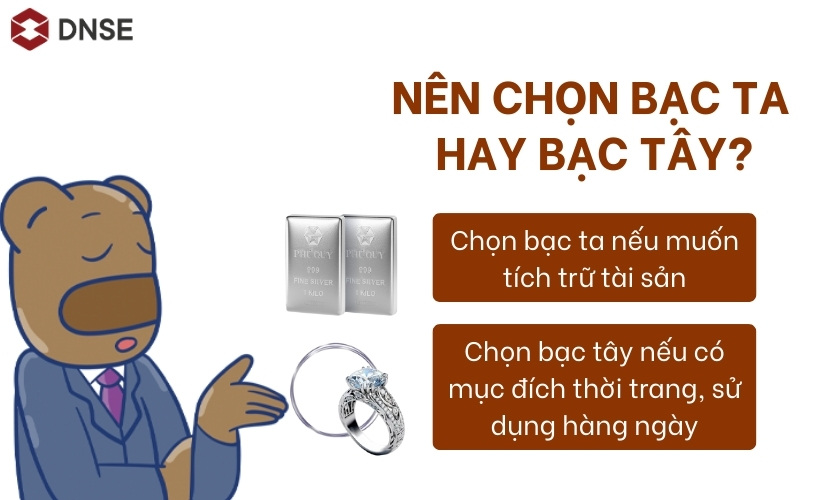 Nên mua bạc 925 hay bạc ta?