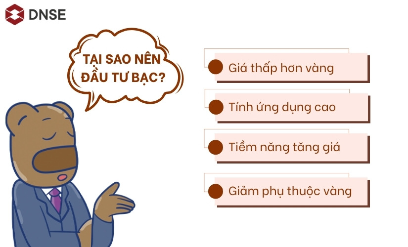 Đầu tư bạc có nên không? Ưu điểm