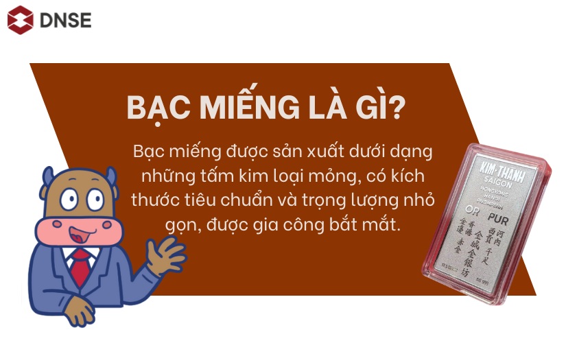 Bạc miếng có kích cỡ nhỏ gọn, gia công đẹp mắt