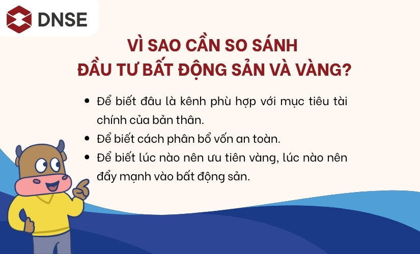 Vì sao cần so sánh đầu tư bất động sản và vàng?