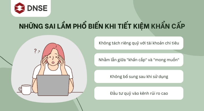 Những sai lầm phổ biến khi tiết kiệm khẩn cấp