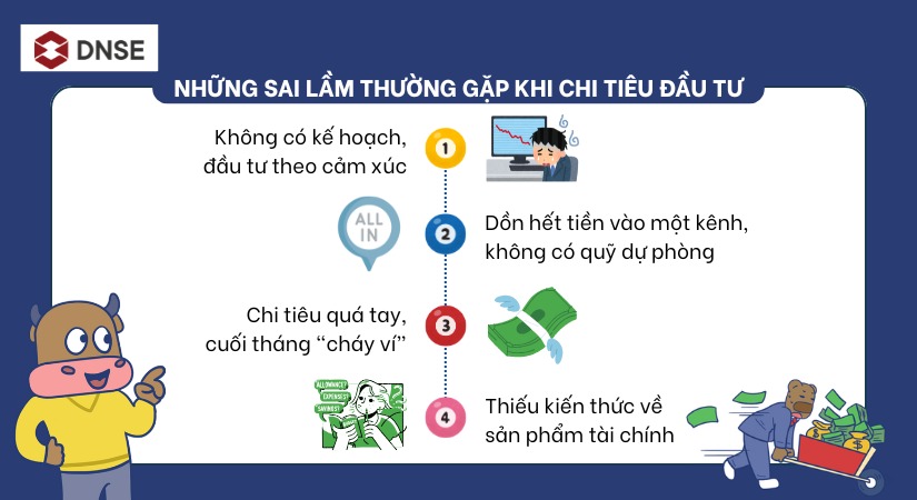 Một số sai lầm thường gặp khi chi tiêu đầu tư