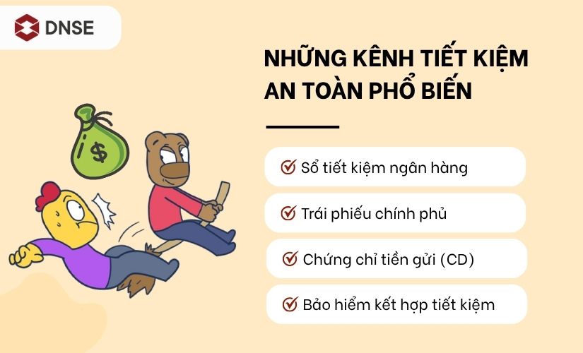 Những kênh tiết kiệm an toàn được nhiều người sử dụng