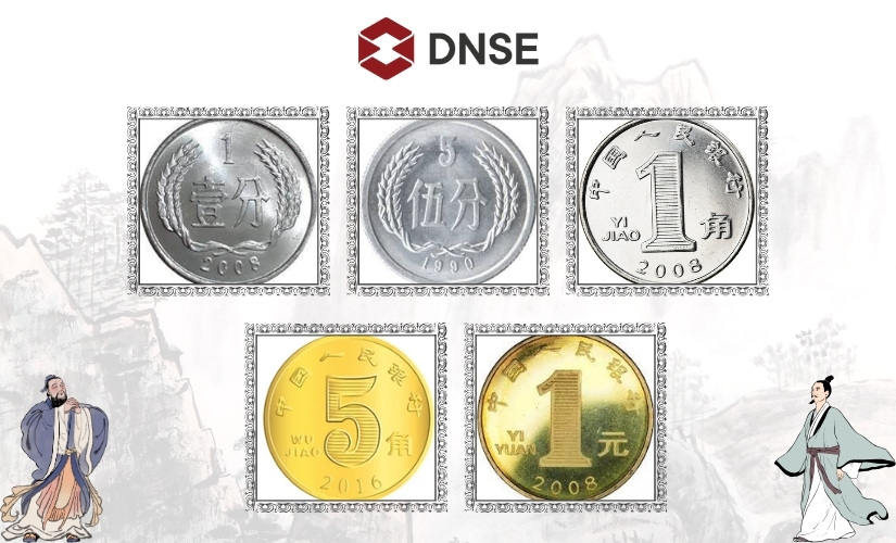 Lịch sử đồng Nhân Dân Tệ - Các mệnh giá tiền xu hiện hành