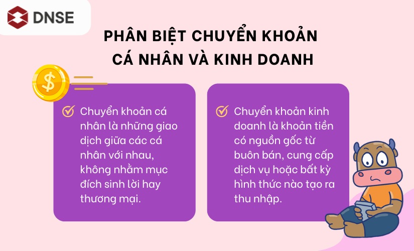 Phân biệt chuyển khoản cá nhân và kinh doanh