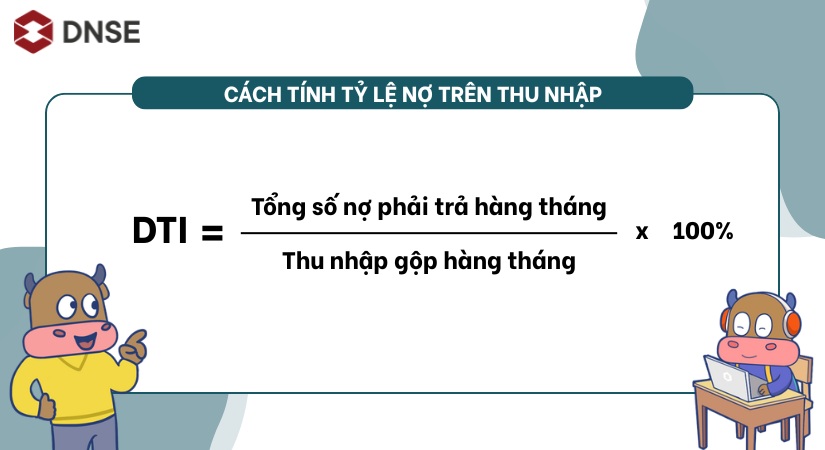 Công thức tính tỷ lệ nợ trên thu nhập