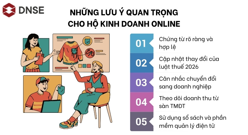 Những lưu ý quan trọng cho hộ kinh doanh online