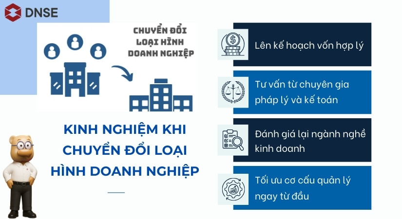 Kinh nghiệm khi chuyển đổi loại hình doanh nghiệp