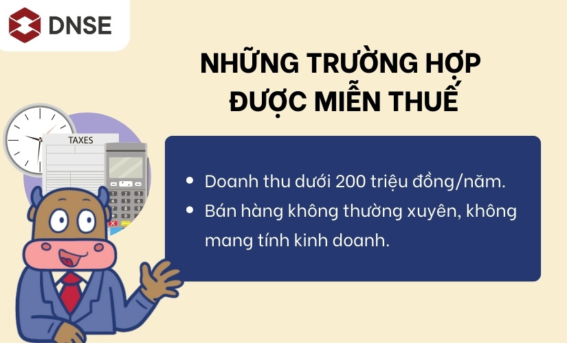 Những trường hợp được miễn thuế khi bán hàng online