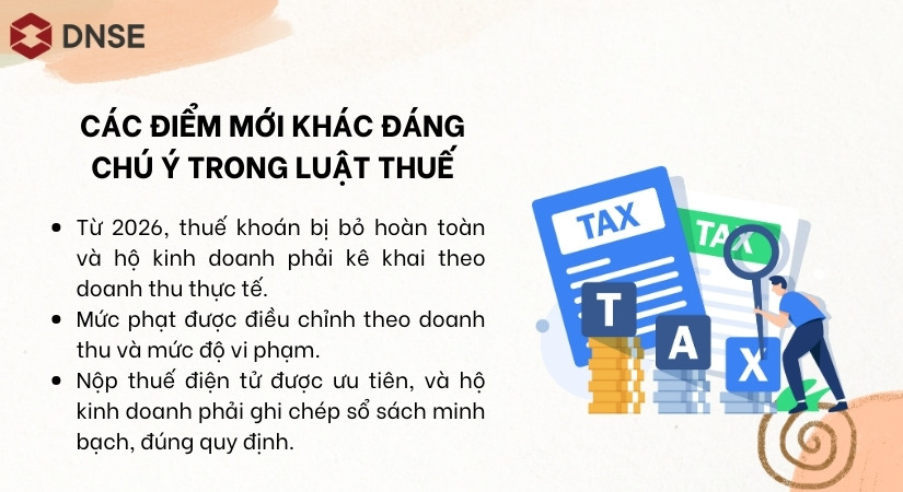 Các điểm mới khác đáng chú ý trong luật thuế 2026