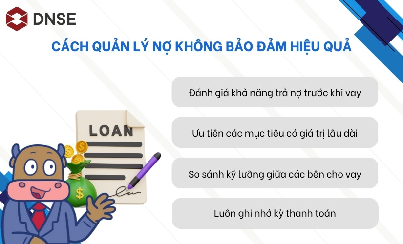 Cách quản lý nợ không bảo đảm hiệu quả