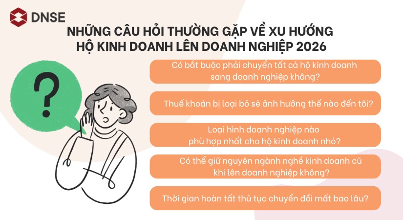 Những câu hỏi thường gặp về xu hướng hộ kinh doanh lên doanh nghiệp 2026