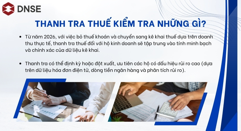 Thanh tra thuế kiểm tra những gì?