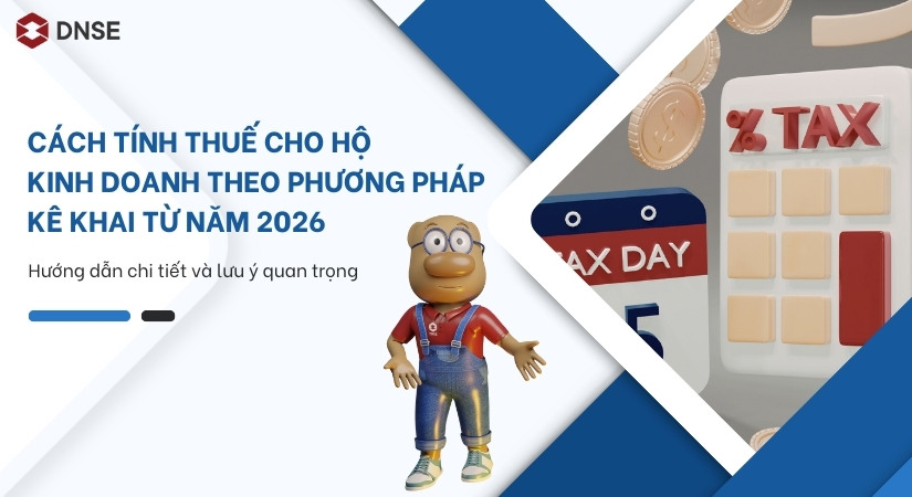 Cách tính thuế cho hộ kinh doanh theo phương pháp kê khai từ năm 2026