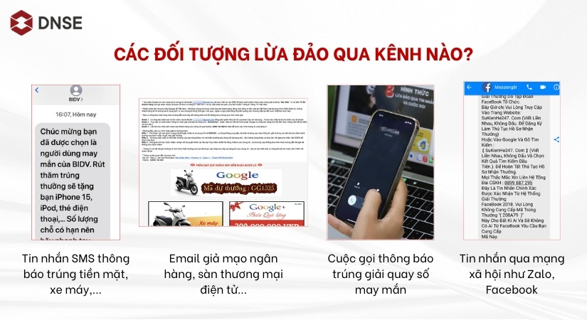 Cách thức ừa đảo qua những kênh khác nhau của các đối tượng lừa đảo