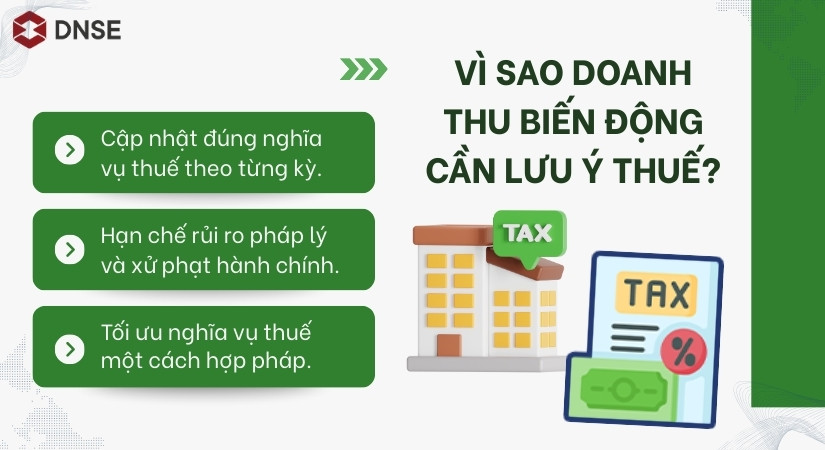 Vì sao doanh thu biến động cần lưu ý thuế?