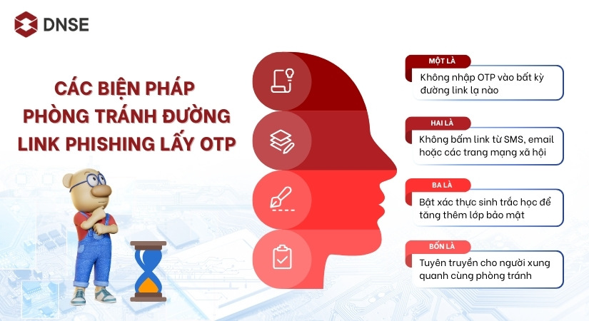 Một số biện pháp phòng tránh đường link phishing lấy OTP