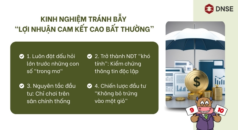 Kinh nghiệm tránh bẫy “lợi nhuận cam kết cao bất thường” 