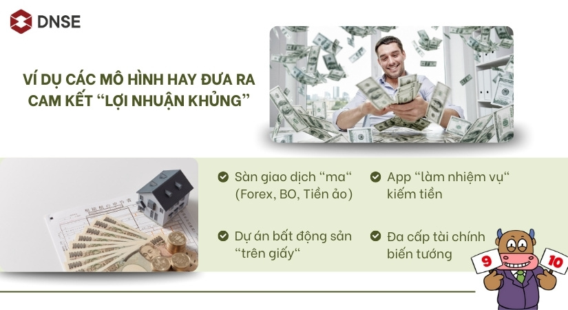 Ví dụ các mô hình hay đưa ra cam kết “lợi nhuận khủng”