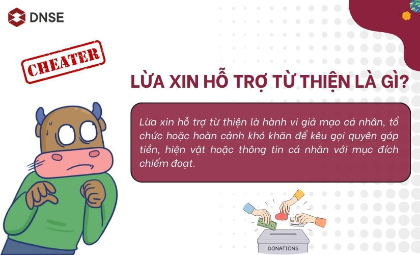 Lừa xin hỗ trợ từ thiện là gì?