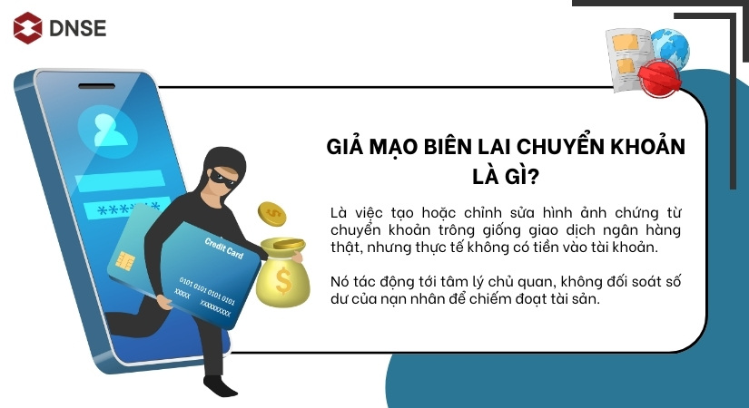 Bản chất của hình thức giả mạo biên lai chuyển tiền thành công là gì?