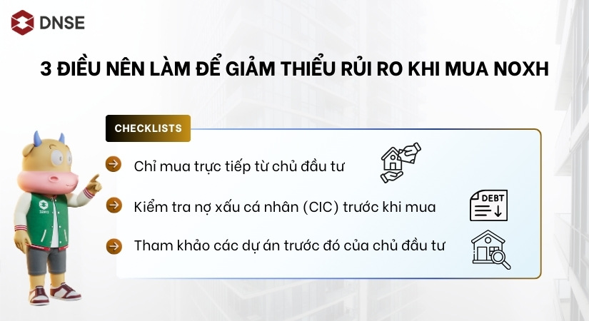 Những tips để giảm thiểu rủi ro khi mua NOXH