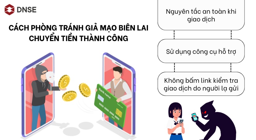 Cách phòng tránh giả mạo biên lai chuyển tiền thành công