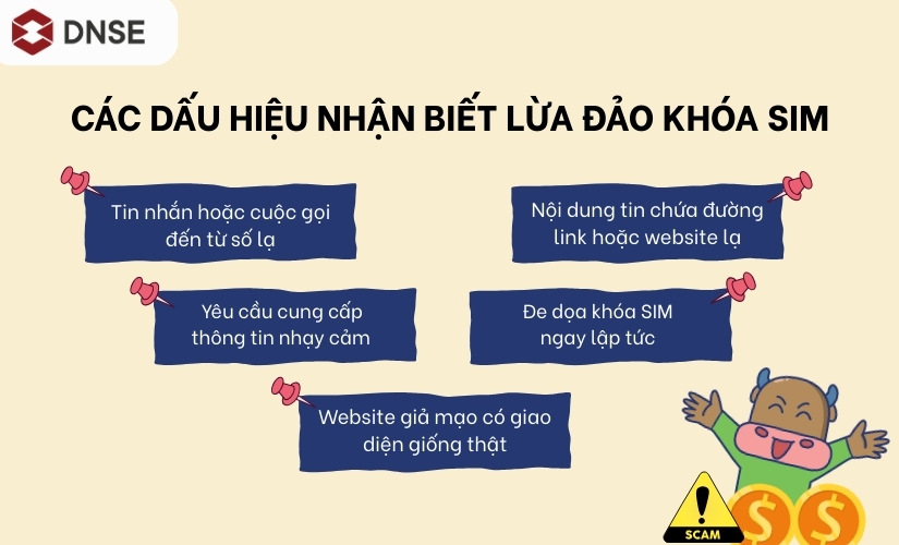 Các dấu hiệu nhận biết lừa đảo khóa SIM