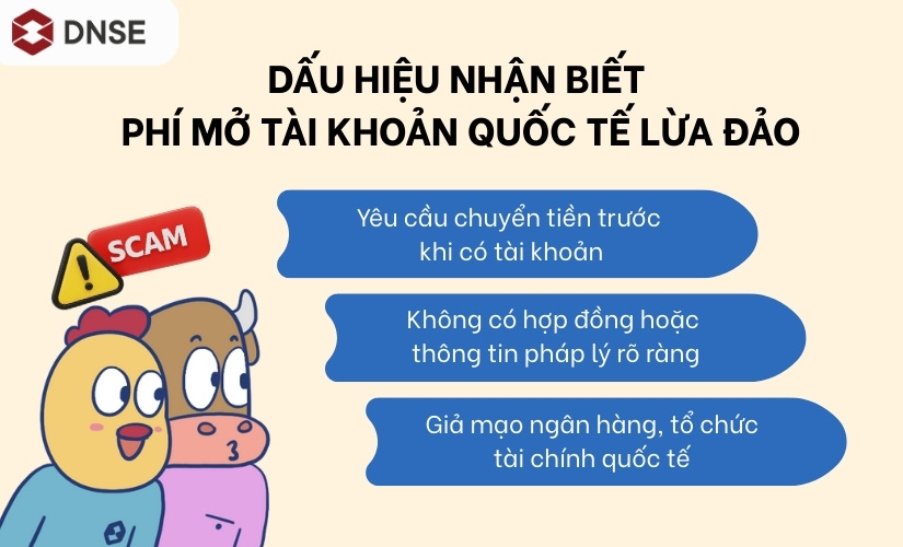 Dấu hiệu nhận biết phí mở tài khoản quốc tế lừa đảo