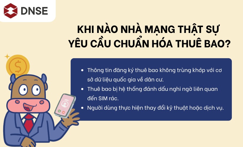 Khi nào nhà mạng thật sự yêu cầu chuẩn hóa thuê bao?