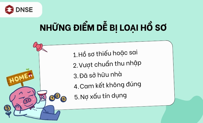 Những điểm khiến hồ sơ mua NOXH dễ bị loại