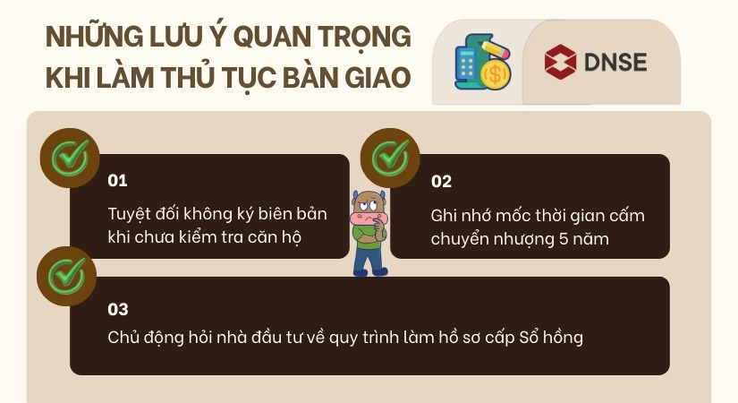 Người mua nhà cần lưu ý những điều gì khi làm thủ tục nhận bàn giao NOXH
