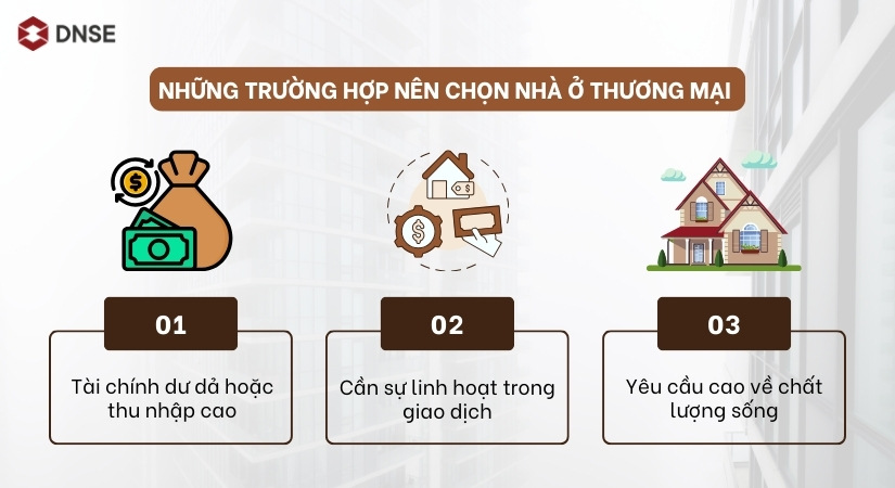 Những người nên mua nhà ở thương mại 