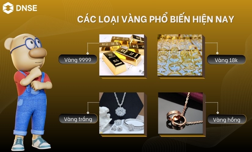 Các loại vàng phổ biến hiện nay