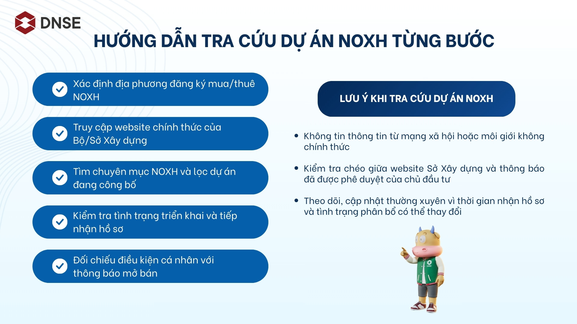 Cách tra cứu dự án NOXH