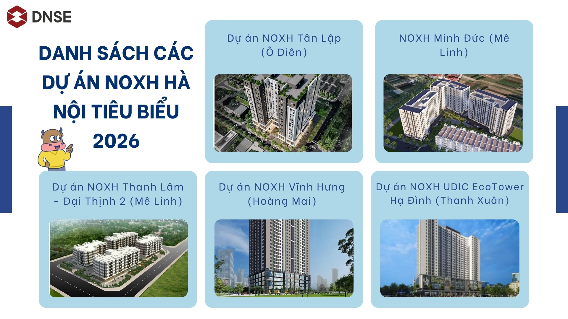 Danh sách một số dự án nhà ở xã hội Hà Nội 2026 tiêu biểu 