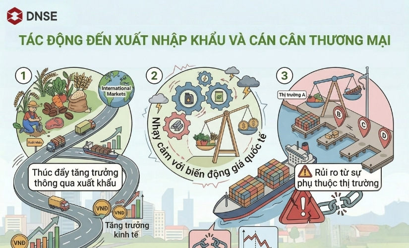 Tác động đến xuất nhập khẩu và cán cân thương mại