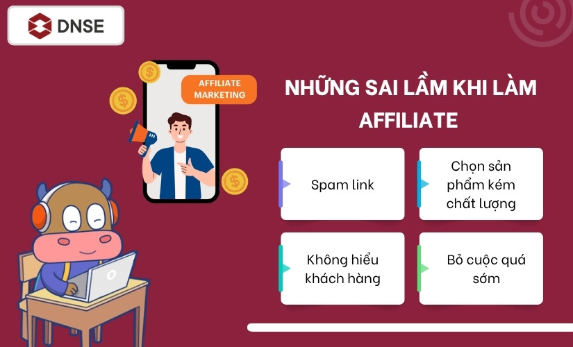 Những sai lầm khi làm Affiliate mà người mới bắt đầu cần chú ý